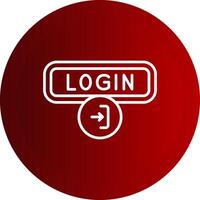 Login Line Button Icon vector