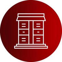 Lockers Line Button Icon vector