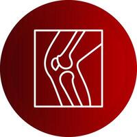 Leg X Ray Line Button Icon vector