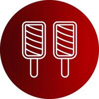 Popsicle Line Button Icon vector