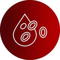Platelet Line Button Icon vector