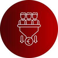 Sales PipeLine Button Line Button Icon vector
