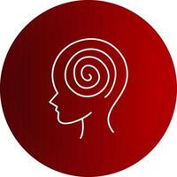 Hallucination Line Button Icon vector