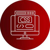 Css Line Button Icon vector