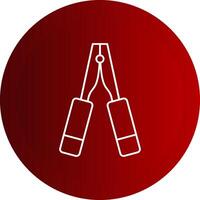 Clamp Line Button Icon vector