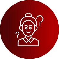 Parkinson Line Button Icon vector