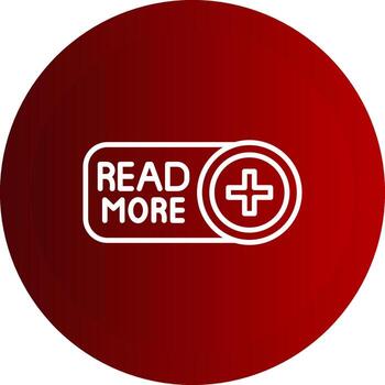 Read More Line Button Icon vector
