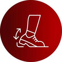 Heel Drop Line Button Icon vector