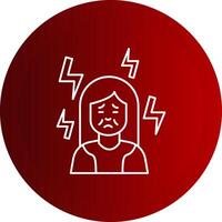 Depression Line Button Icon vector