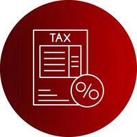 Tax Percentage Line Button Icon vector