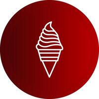 Ice Cream Line Button Icon vector