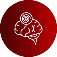 Hypnosis Line Button Icon vector