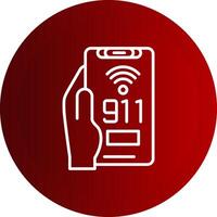 Emergency Call Line Button Icon vector