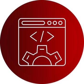 Web Design Line Button Icon vector
