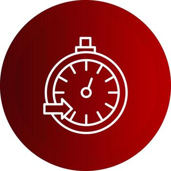 Pace Clock Line Button Icon vector