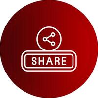 Share Line Button Icon vector