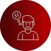 Parkinson Line Button Icon vector
