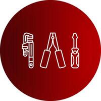 Repair Kit Line Button Icon vector