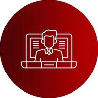 OnLine Button Class Line Button Icon vector