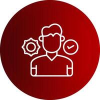 Coach Line Button Icon vector