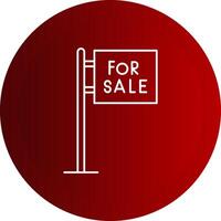 For Sale Line Button Icon vector