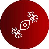 Bipolar Neuron Line Button Icon vector