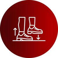 Step Line Button Icon vector