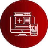 Responsive Line Button Icon vector