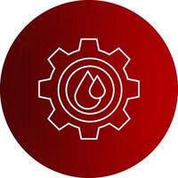Water Qualties Line Button Icon vector