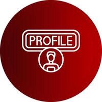 User Profile Line Button Icon vector