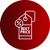 Best Price Line Button Icon vector