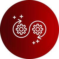 Devops Line Button Icon vector