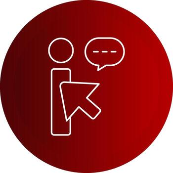 Click Line Button Icon vector