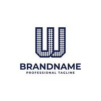 Letters UU Dot Monogram Logo, Suitable for business with UU initials vector