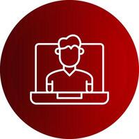 OnLine Button Coach Line Button Icon vector