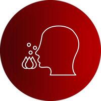 Pollen Allergy Line Button Icon vector