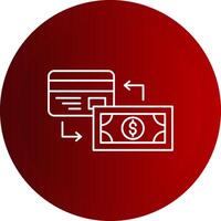 Payment Method Line Button Icon vector