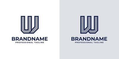 Letters UV and VU Dot Monogram Logo, Suitable for business with VU or UV initials vector