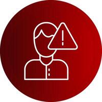 Danger Line Button Icon vector