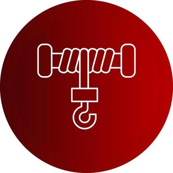 Hoist Line Button Icon vector