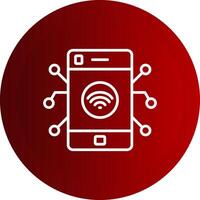 Iot Line Button Icon vector