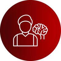 Neurologist Line Button Icon vector