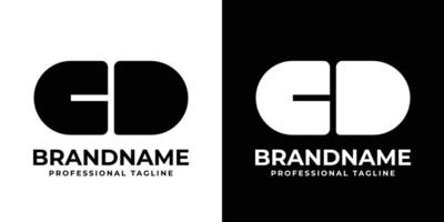 Letters CD Monogram Logo, suitable for any business with CD or DC initials vector
