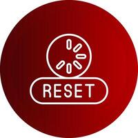 Reset Line Button Icon vector