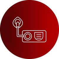 Oxygen Line Button Icon vector
