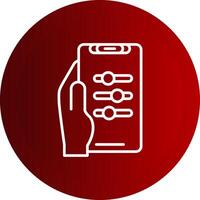 Settings Line Button Icon vector