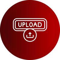 Upload Line Button Icon vector