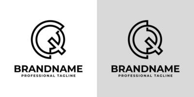 Letters CQ Monogram Logo, suitable for any business with CQ or QC initials vector