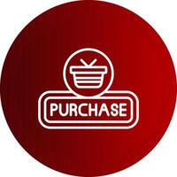 Purchase Line Button Icon vector