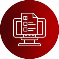 Brief Line Button Icon vector